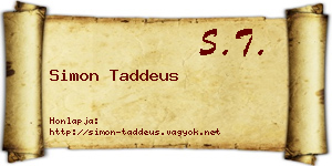 Simon Taddeus névjegykártya
